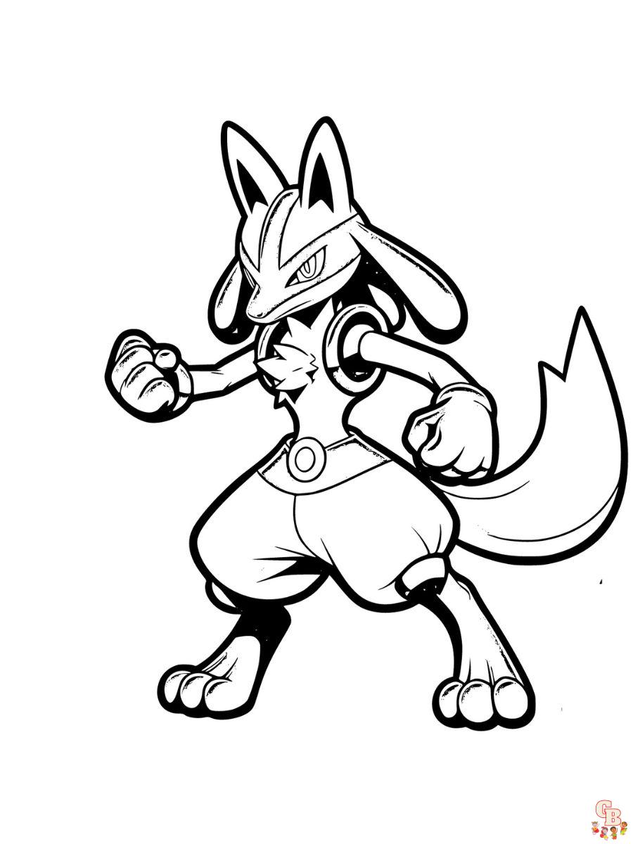 Lucario coloring pages