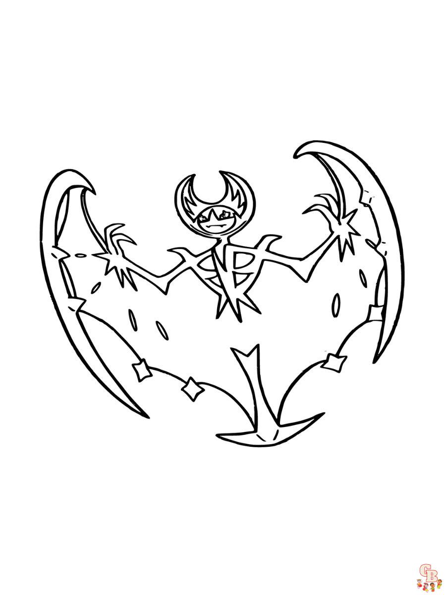 Lunala coloring pages