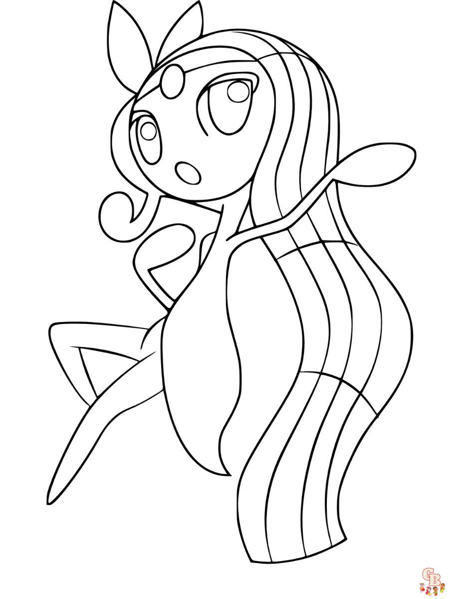 Meloetta coloring pages