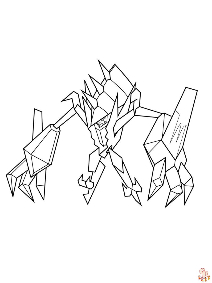 Necrozma legendary pokemon coloring pages