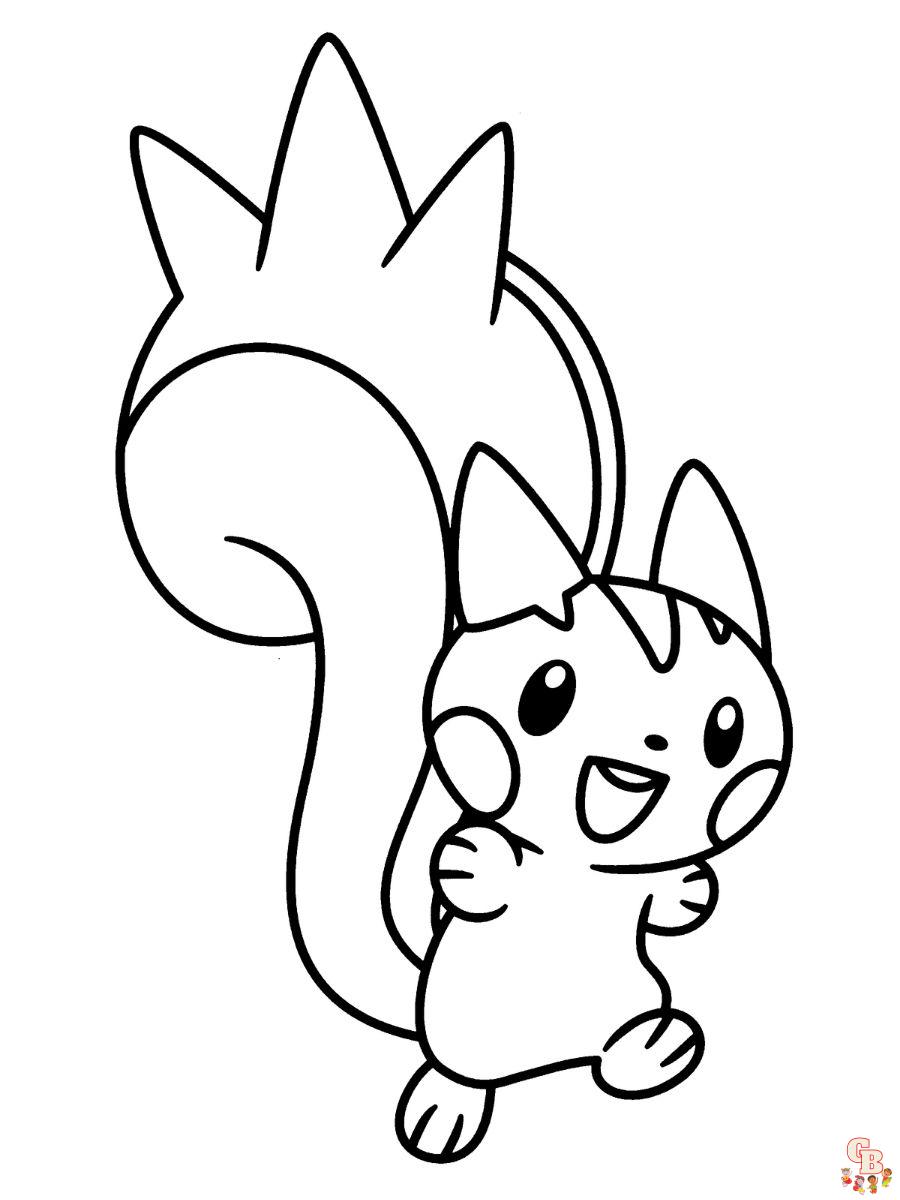 Pachirisu coloring pages