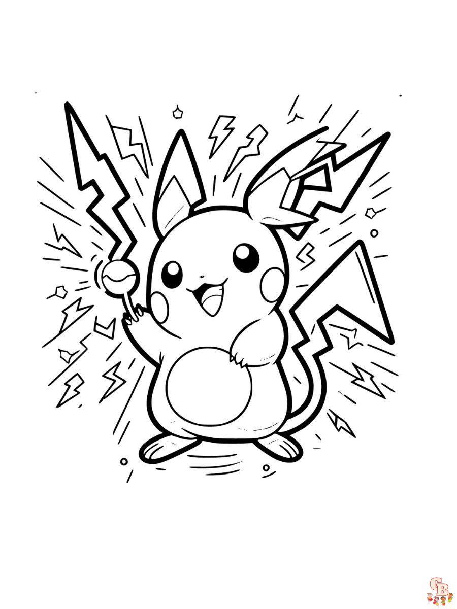 Raichu coloring pages