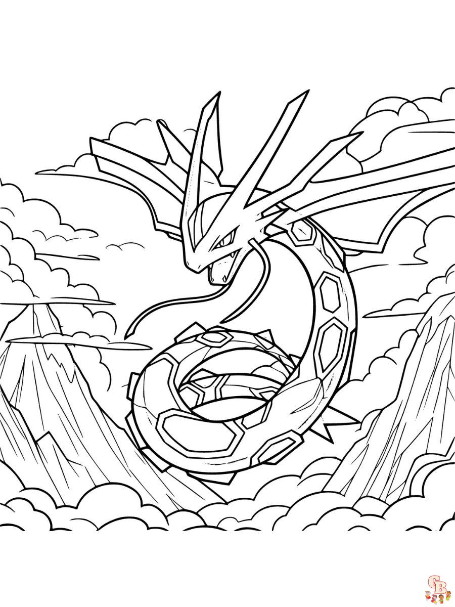 Rayquaza coloring pages