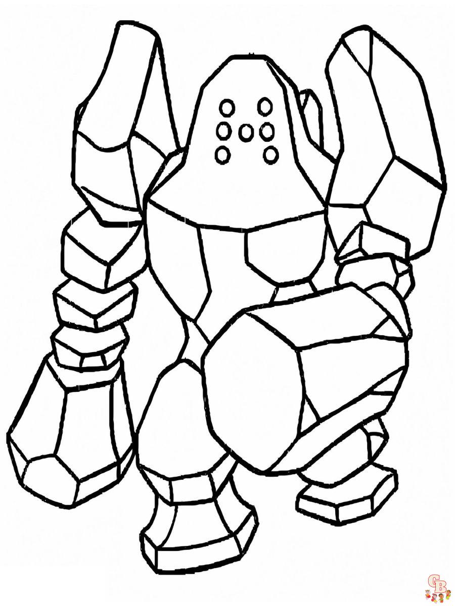 Regirock coloring pages