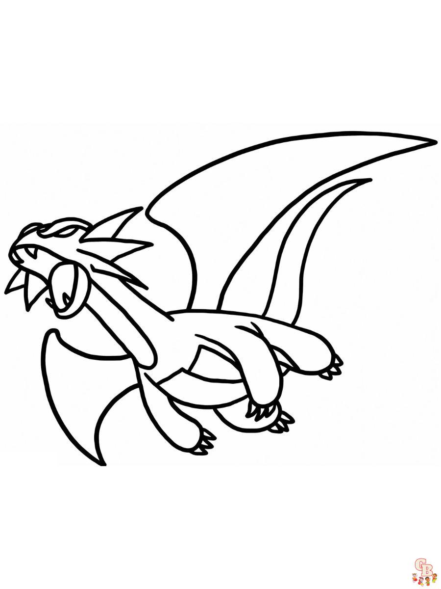 Salamence mega pokemon coloring pages