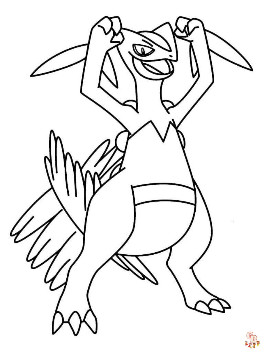 Sceptile mega pokemon coloring pages