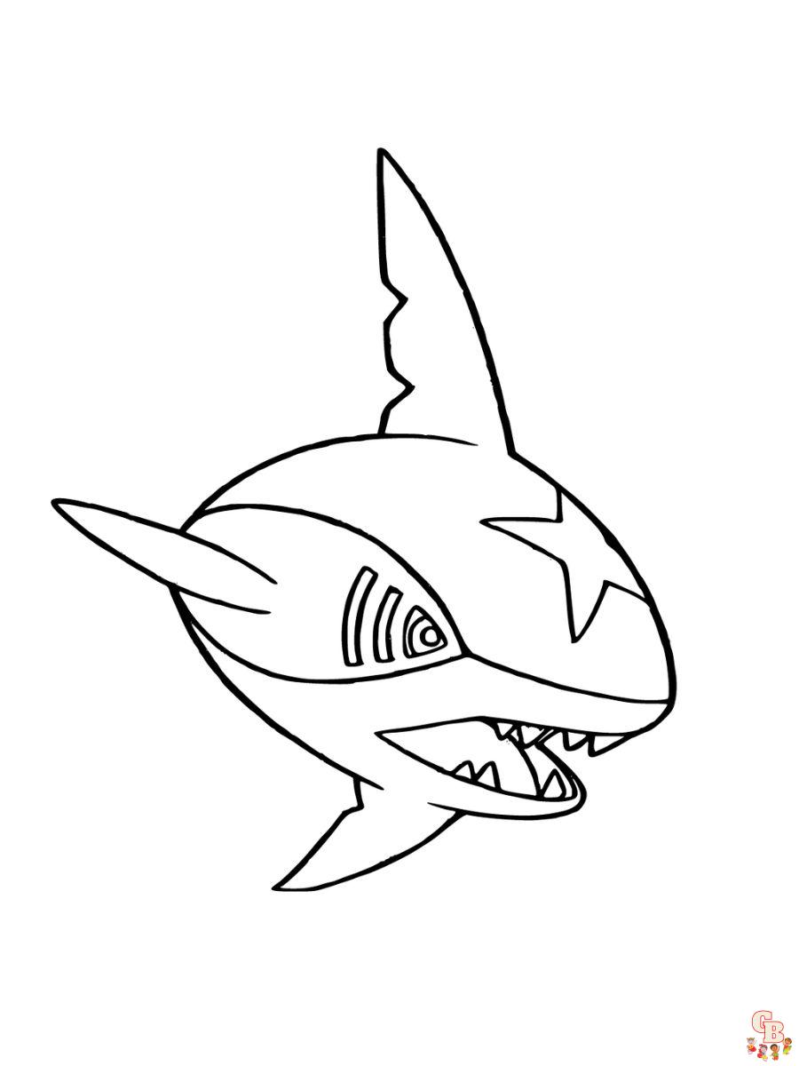 Sharpedo mega pokemon coloring pages