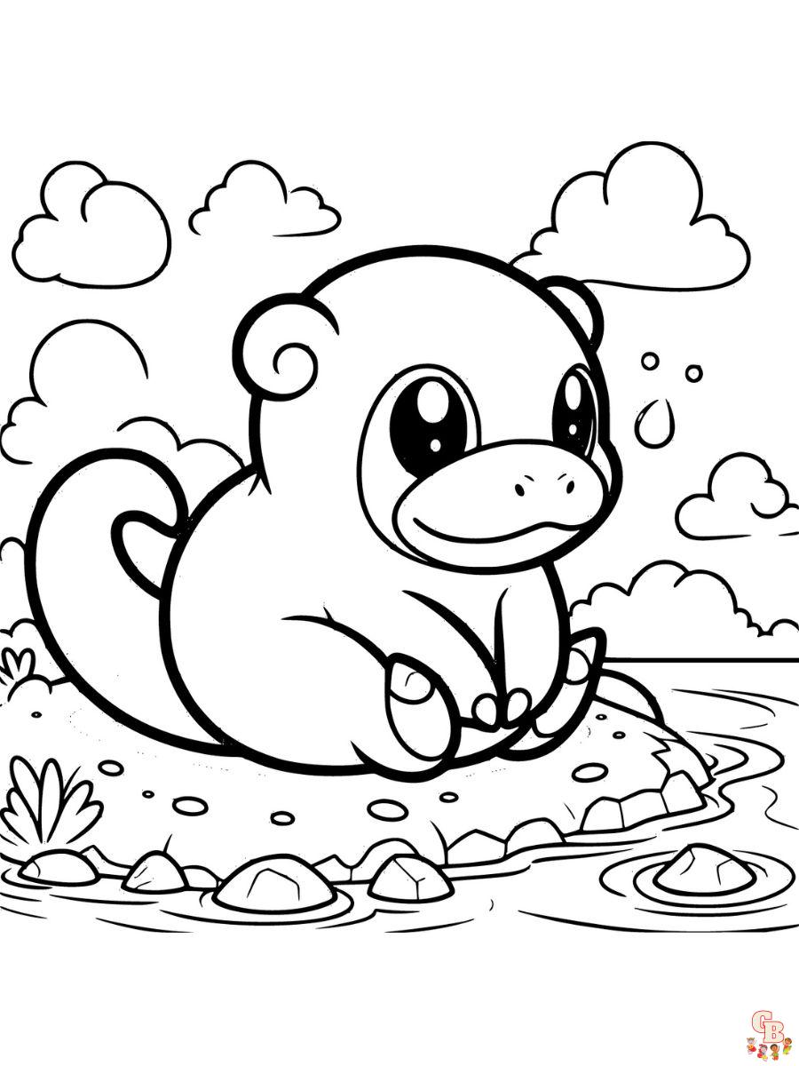 Slowpoke coloring pages