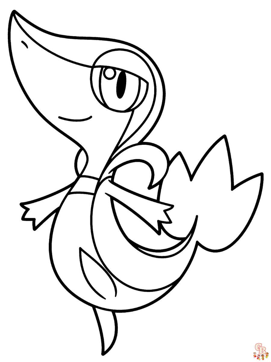 Snivy coloring pages