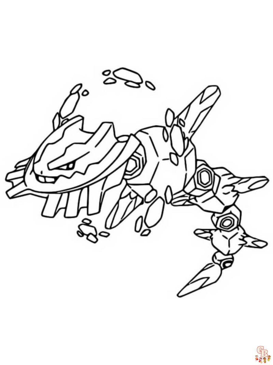 Steelix mega pokemon coloring pages