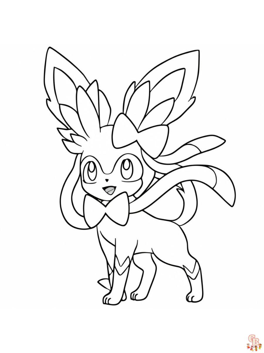 Sylveon coloring pages