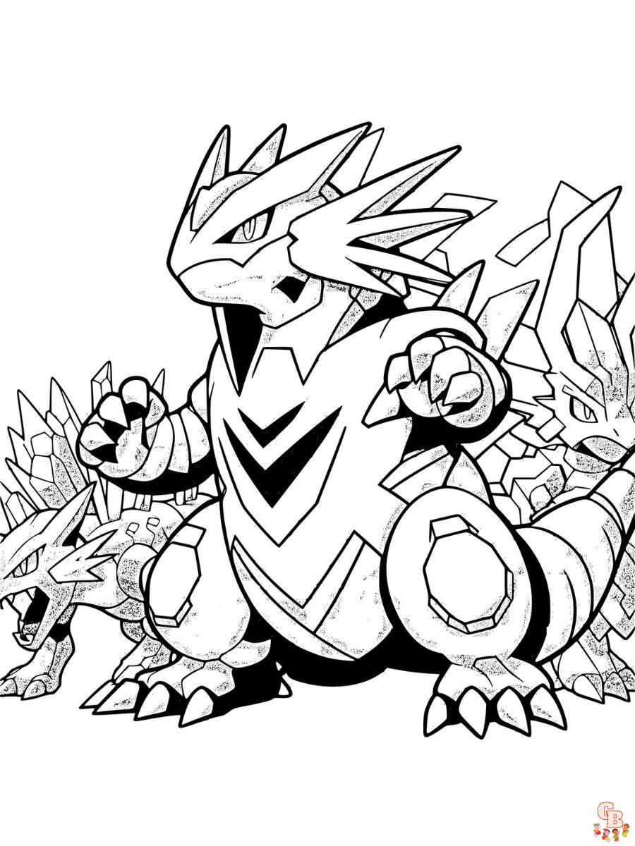 Tyranitar mega pokemon coloring pages