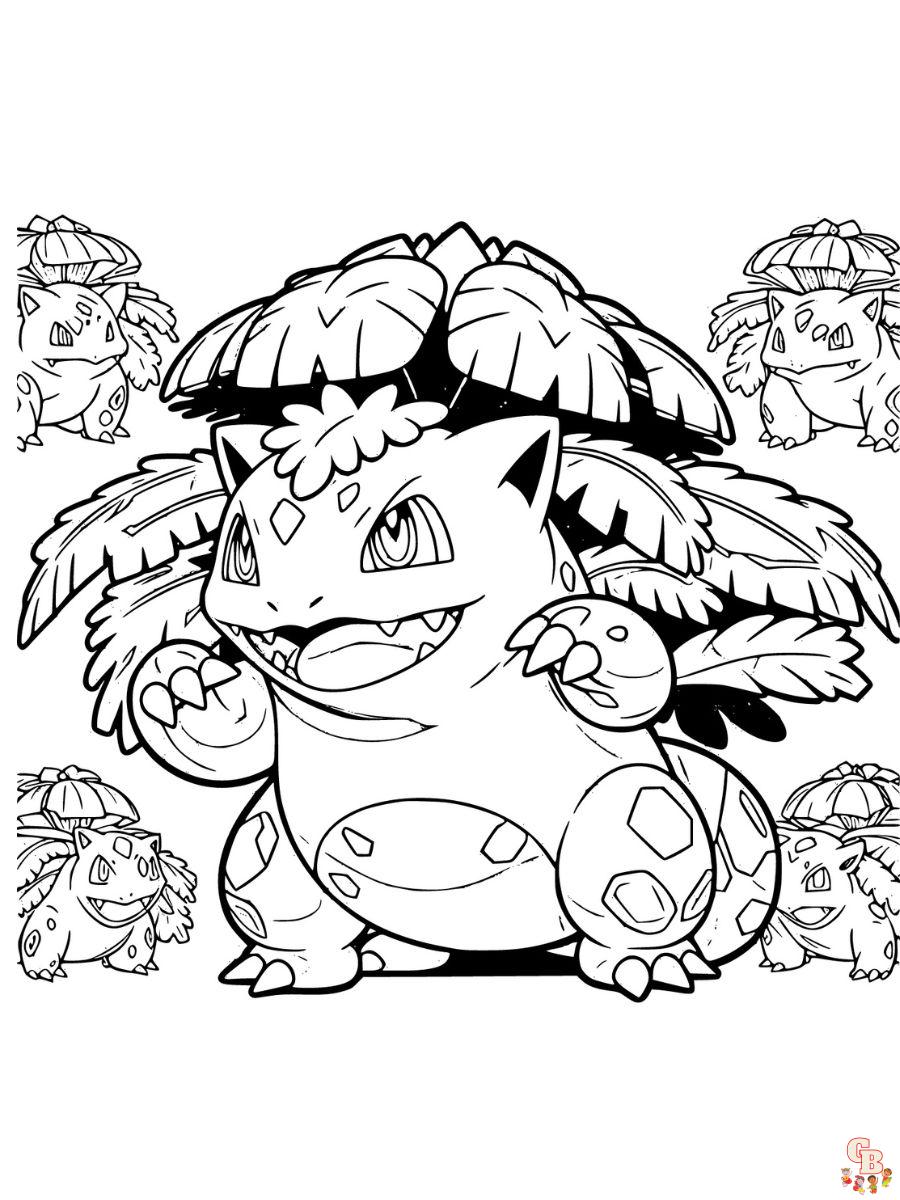 Venusaur mega pokemon coloring pages