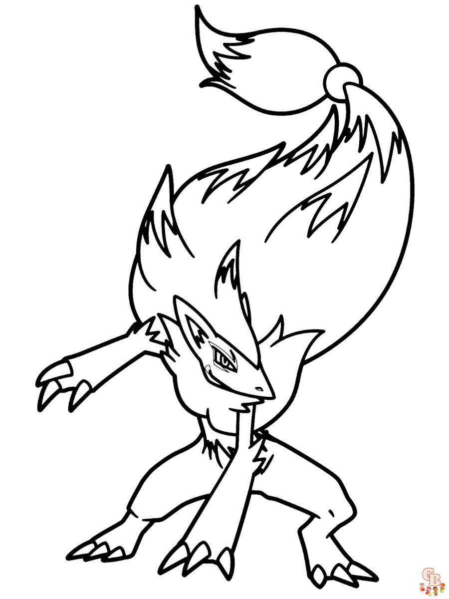 Zoroark coloring pages