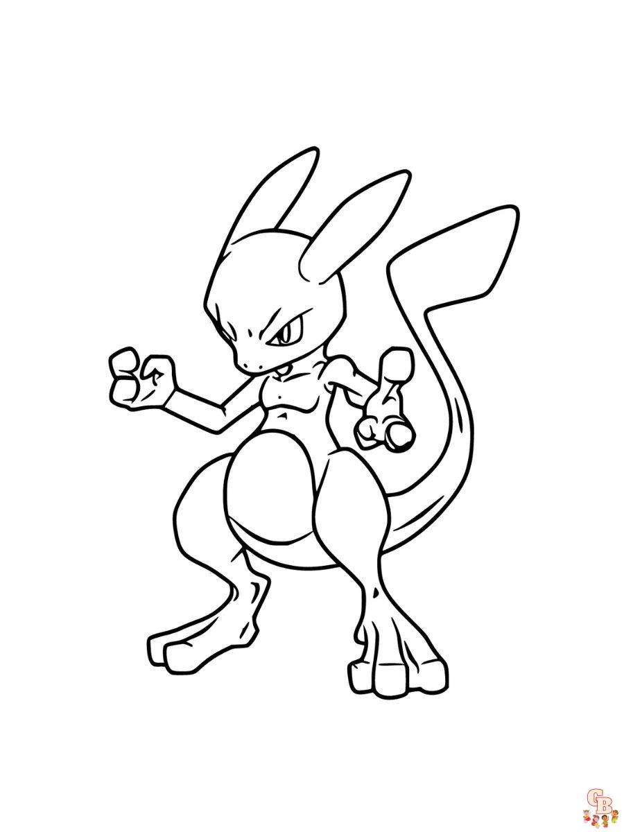 adult coloring pages pokemon mewtwo