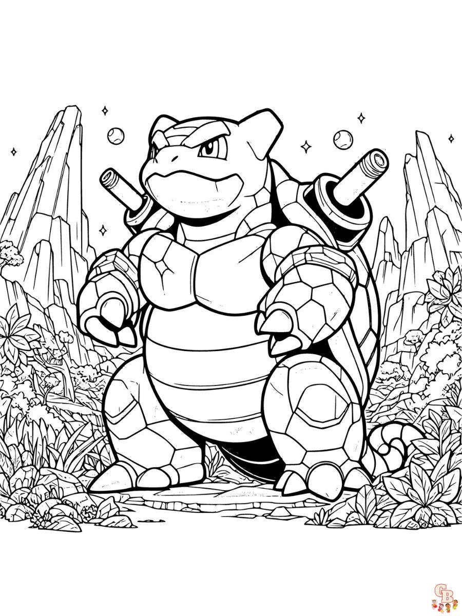 blastoise coloring pages