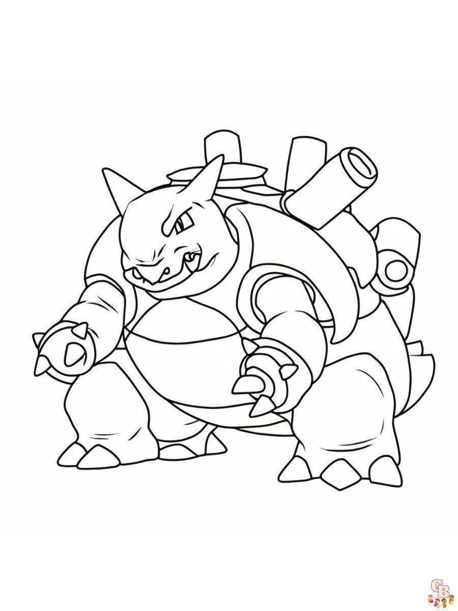 blastoise pokemon coloring pages Free