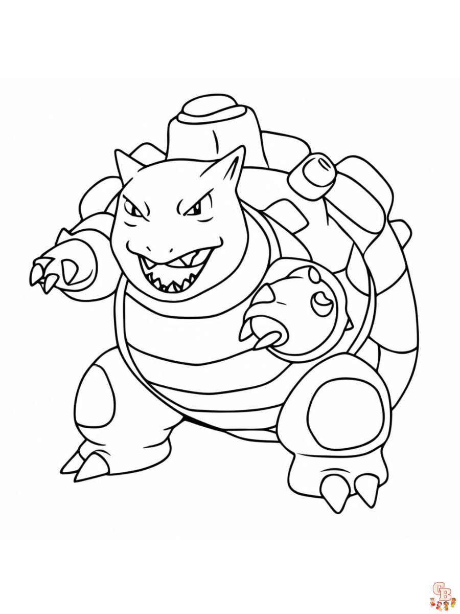 blastoise pokemon coloring pages printable