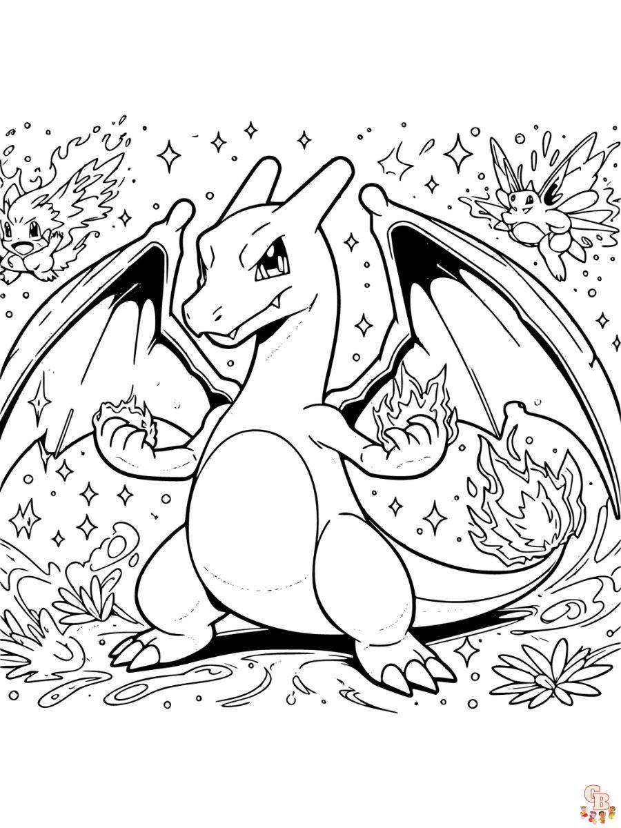 pokemon charizard coloring page