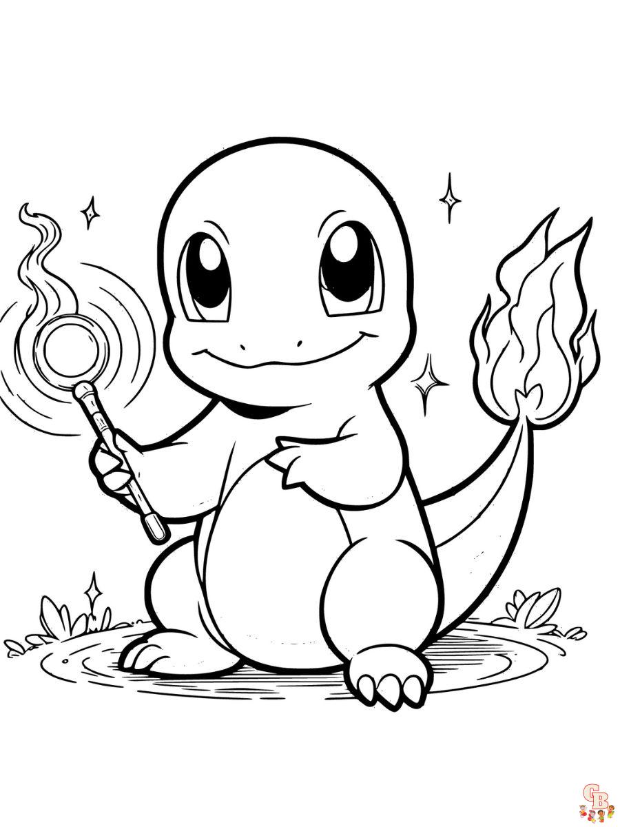 charmander coloring page printable