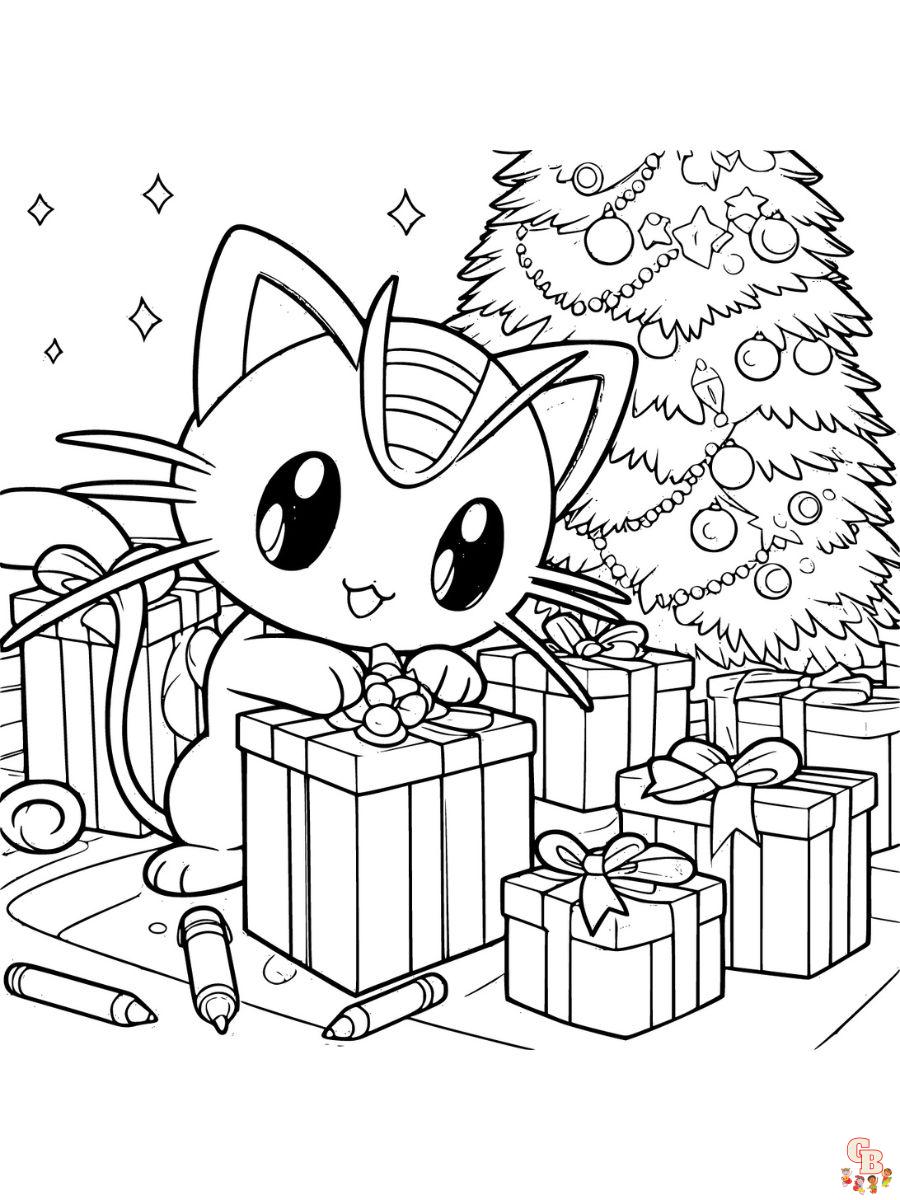 christmas pokémon coloring pages