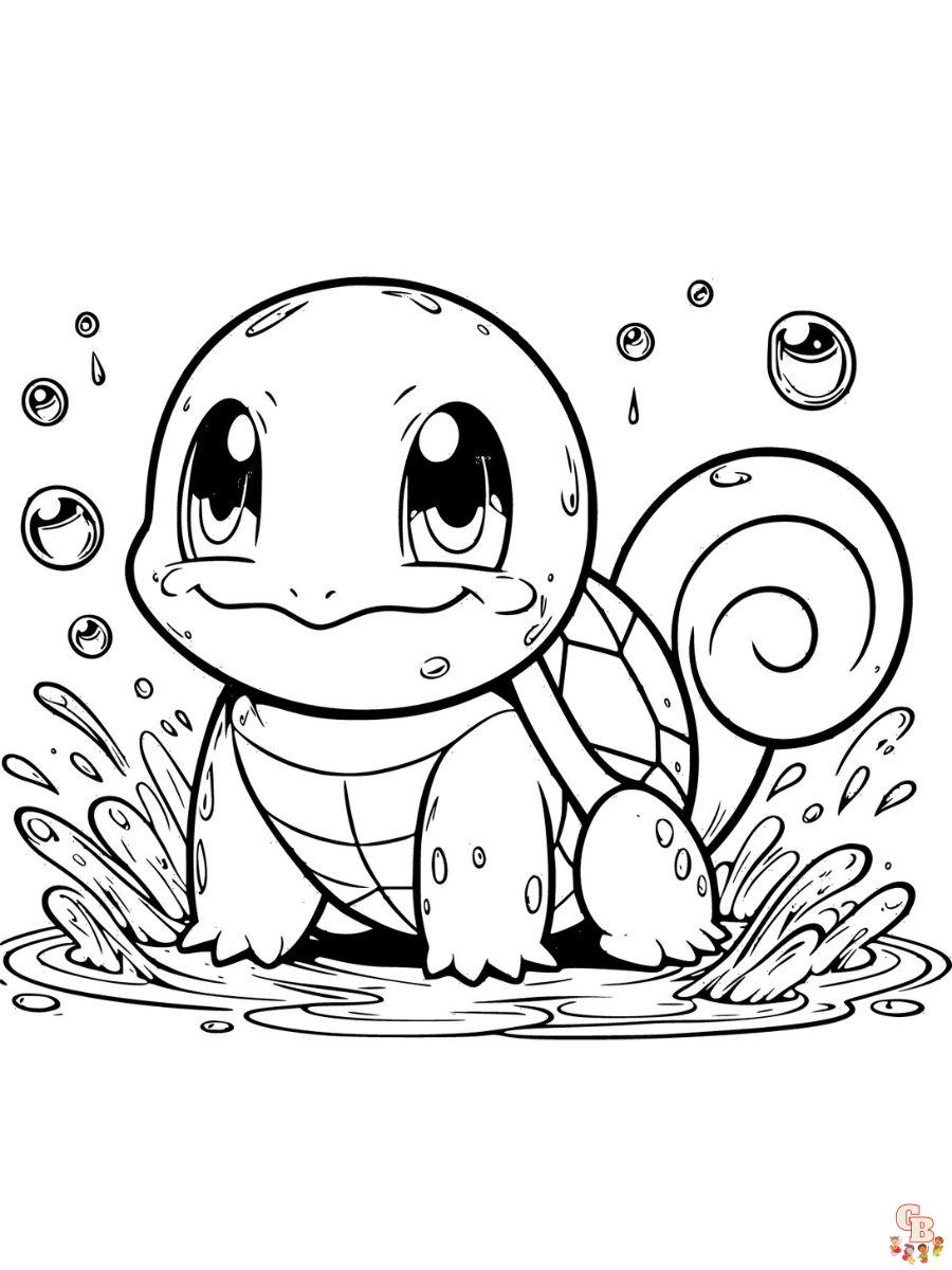 pokemon squirtle coloring pages