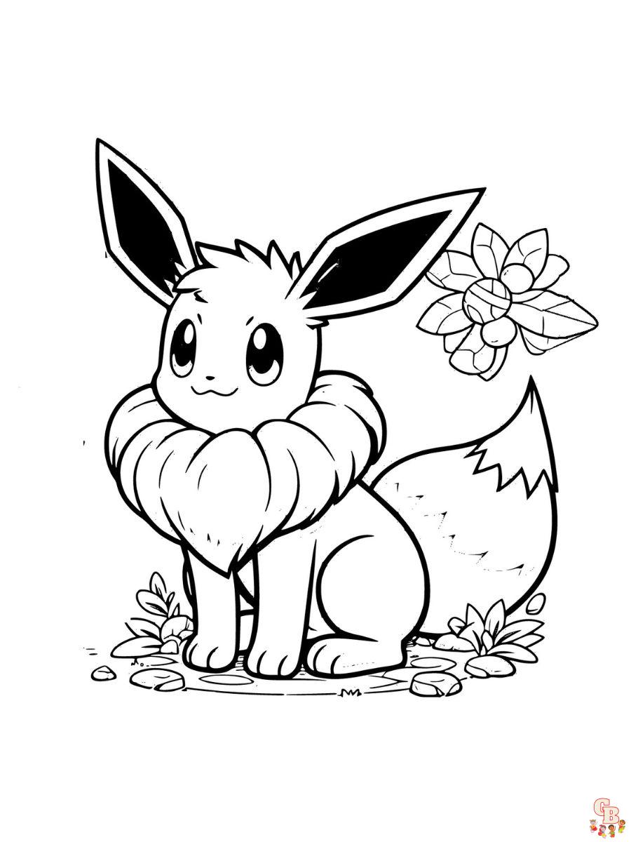 cute eevee coloring pages