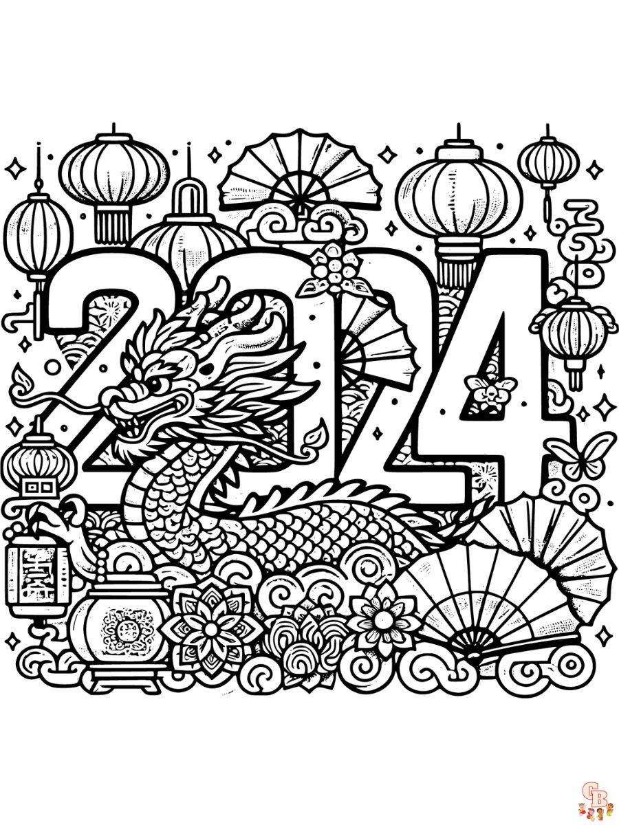 free lunar new year coloring pages 2024