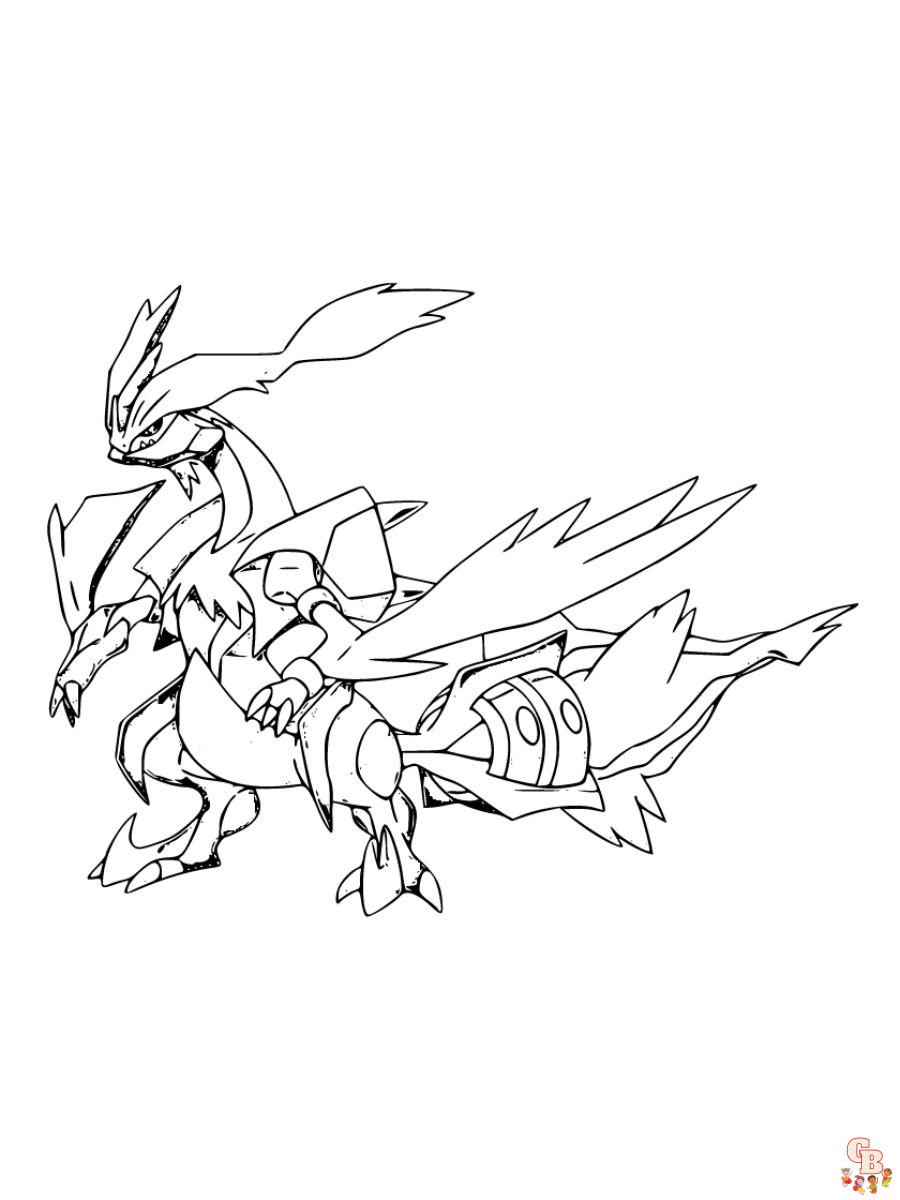 kyurem legendary pokemon coloring pages