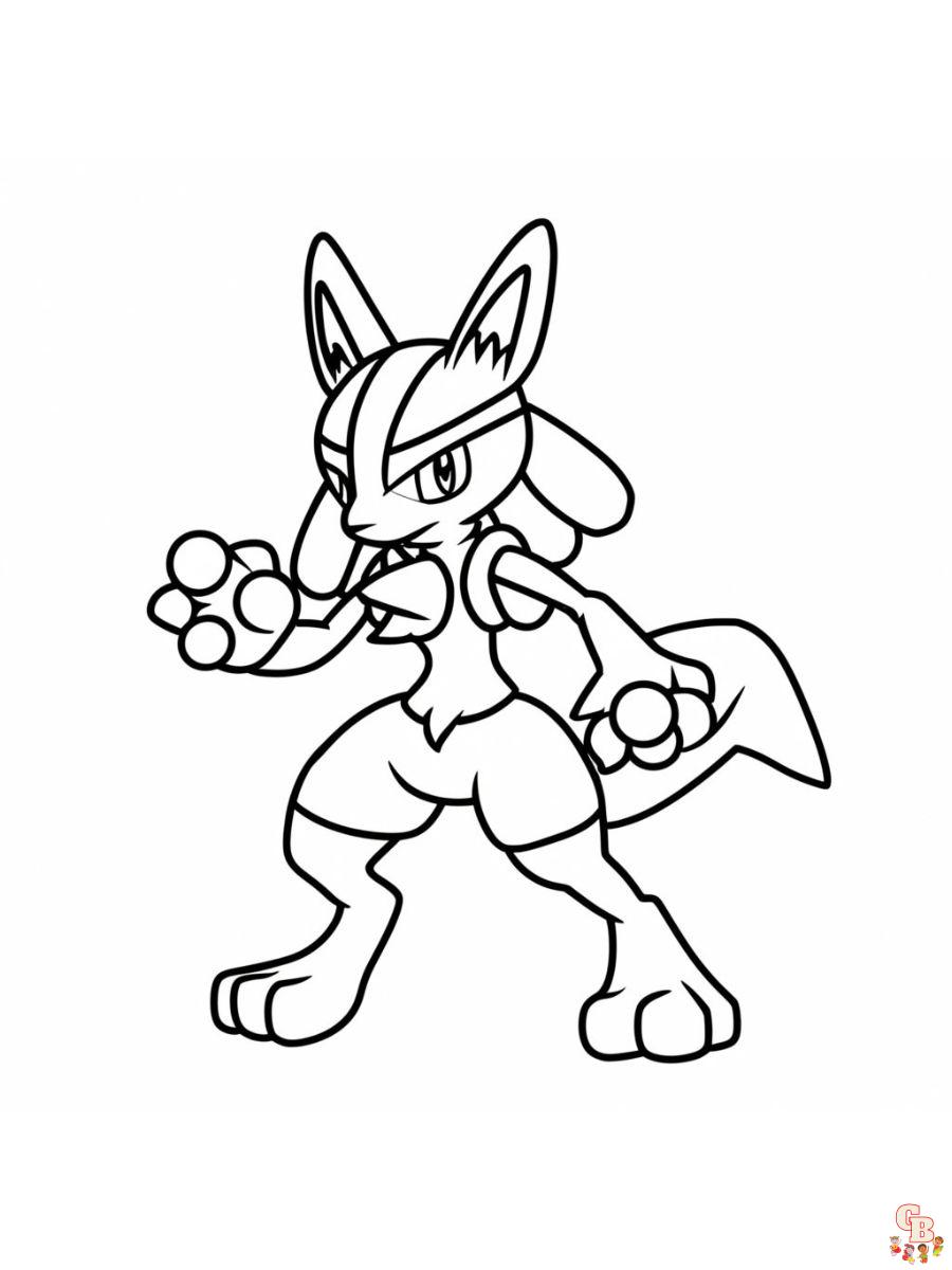 lucario pokemon coloring pages