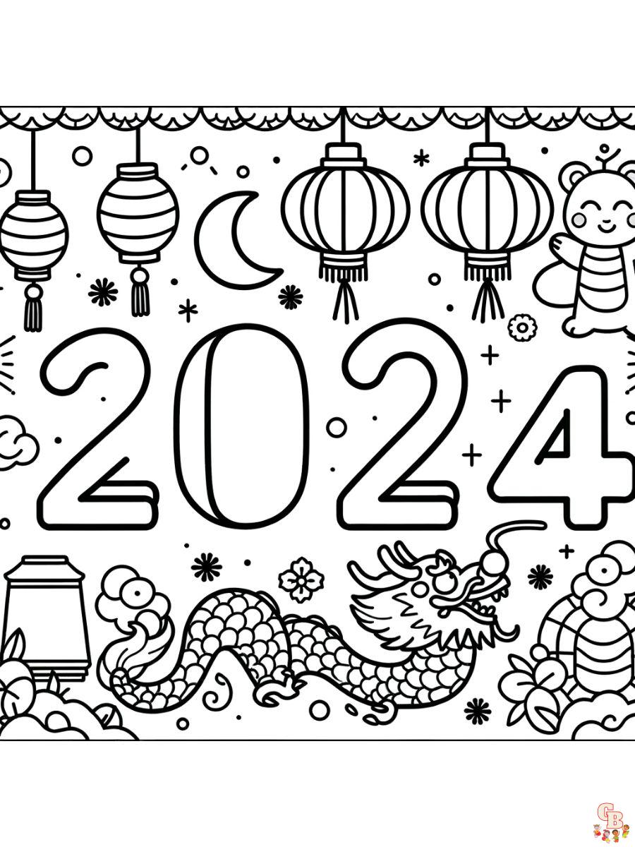 lunar new year coloring page