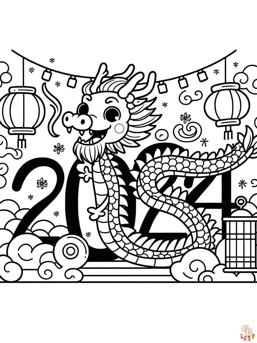 lunar new year coloring pages 2024 free