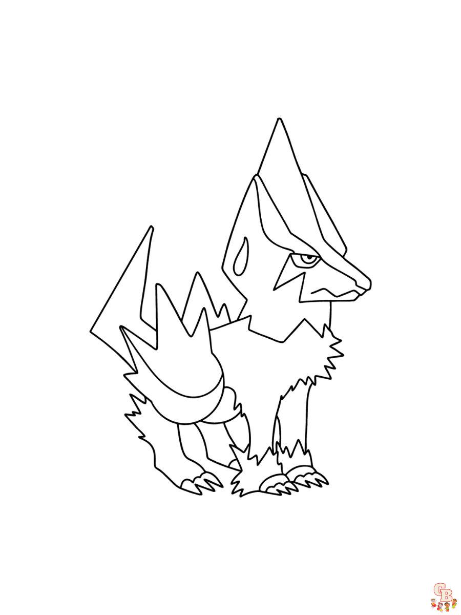 manectric mega pokemon coloring pages