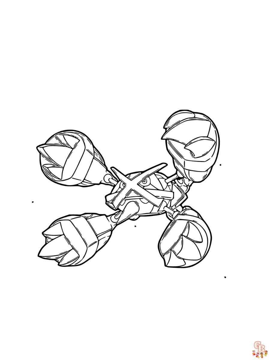 metagross mega pokemon coloring pages