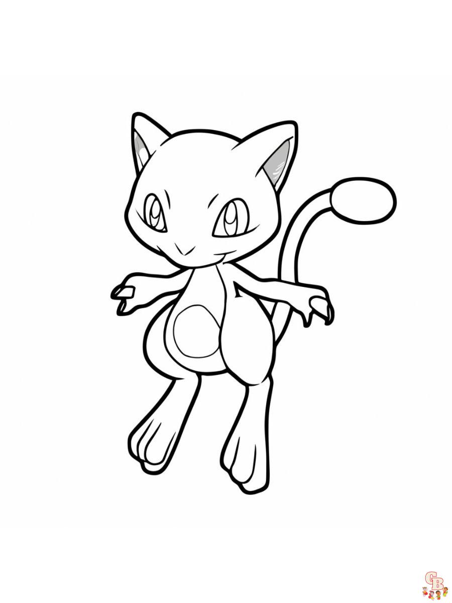 mew pokemon coloring page