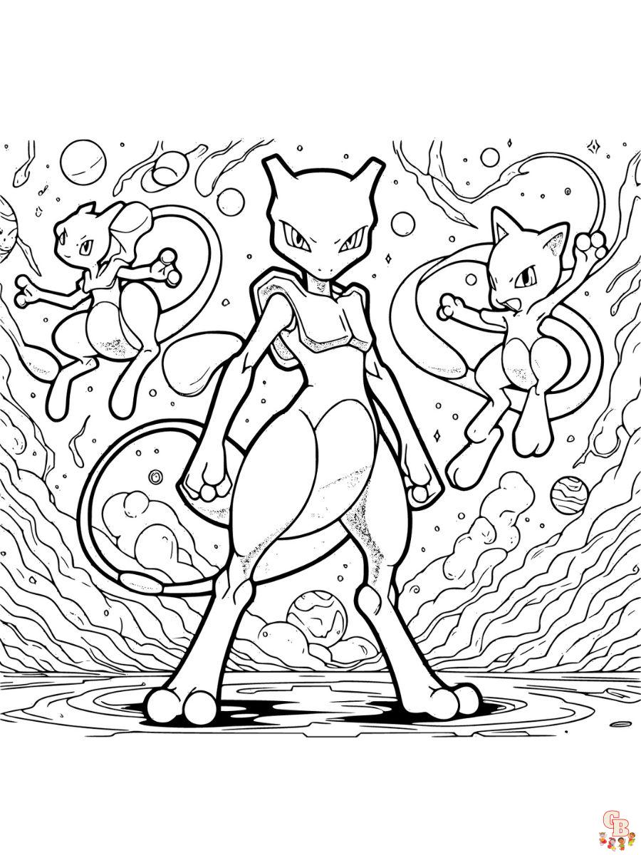 mewtwo coloring pages