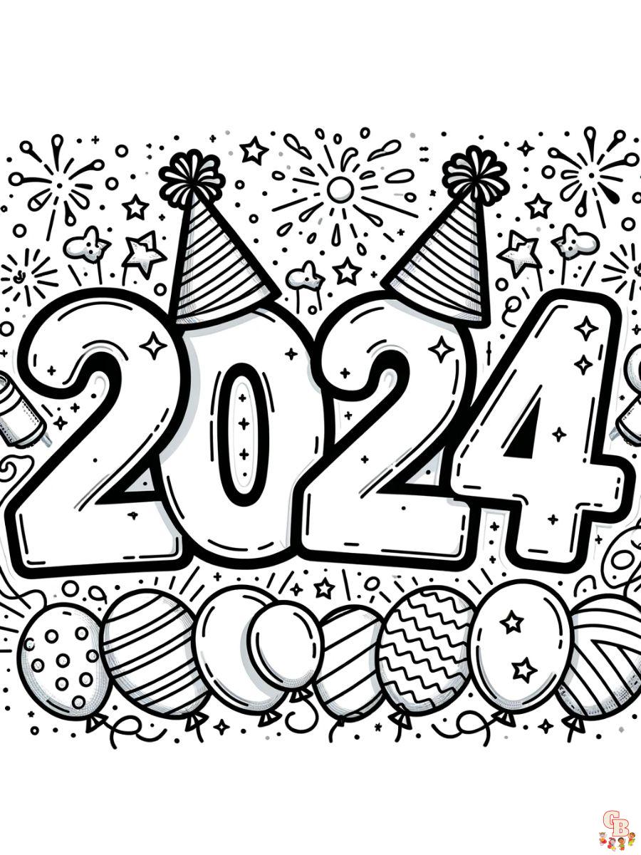 new year coloring pages