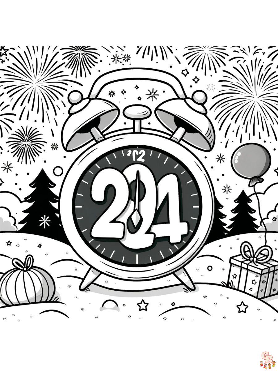 new years coloring pages