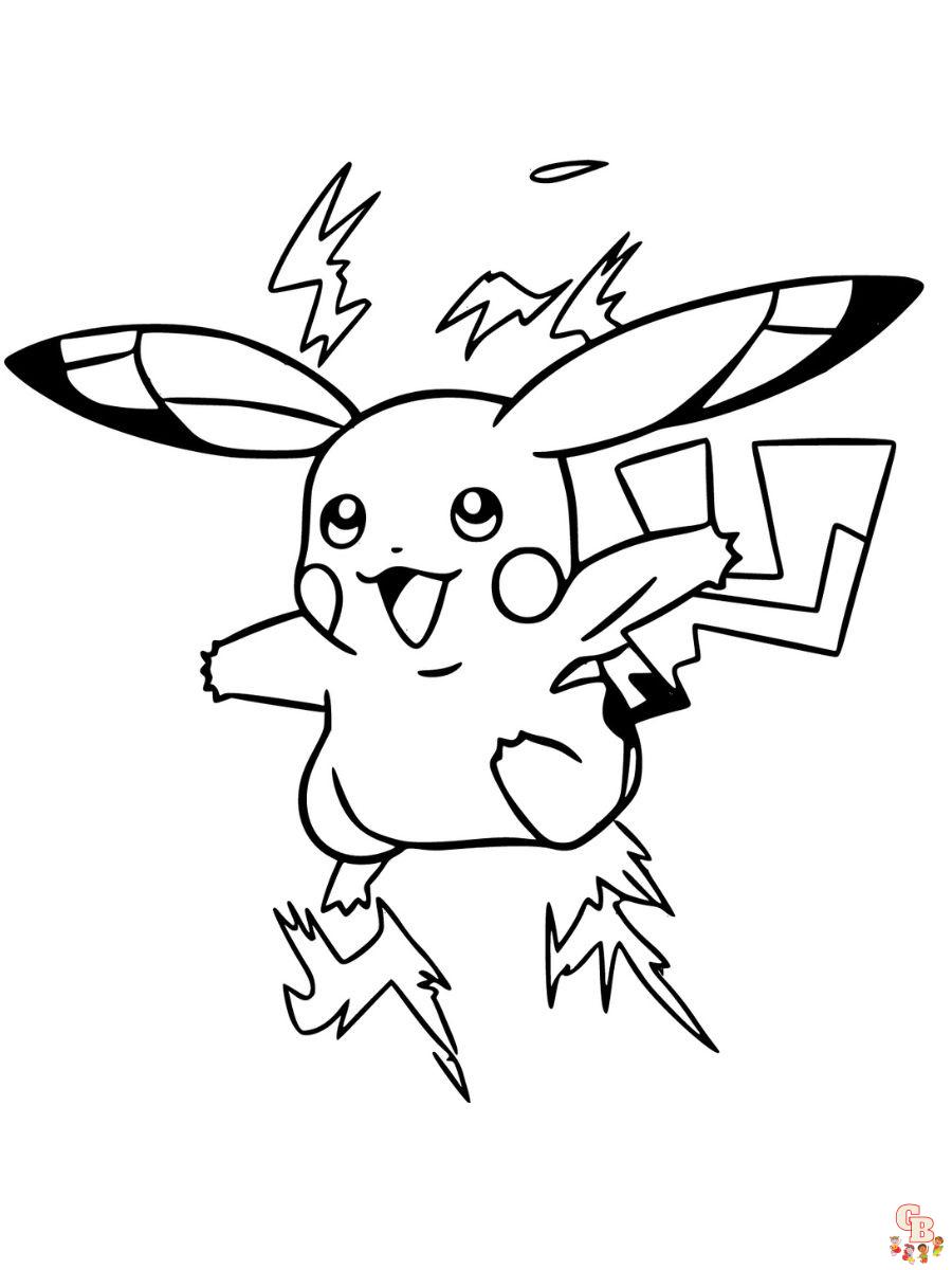 pikachu pokemon coloring pages