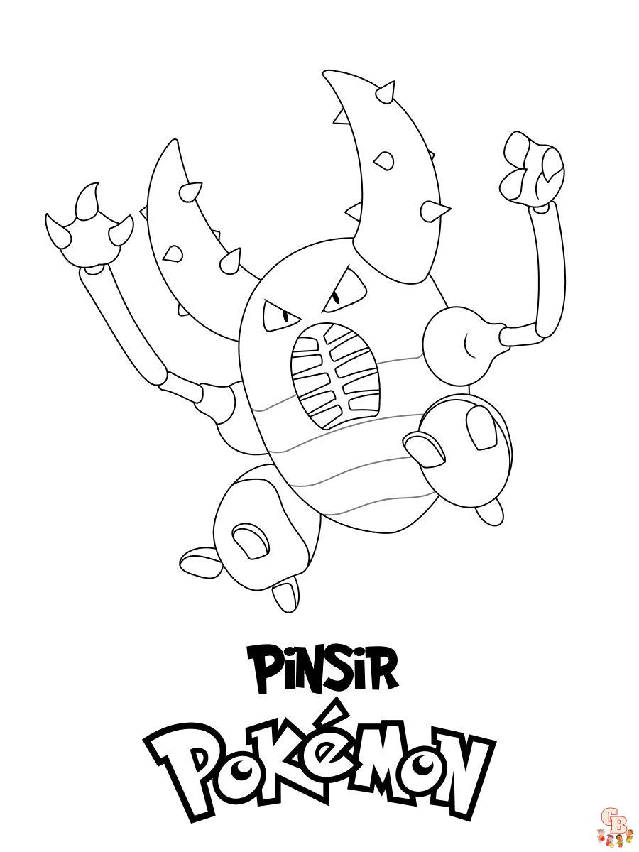 pinsir mega pokemon coloring pages