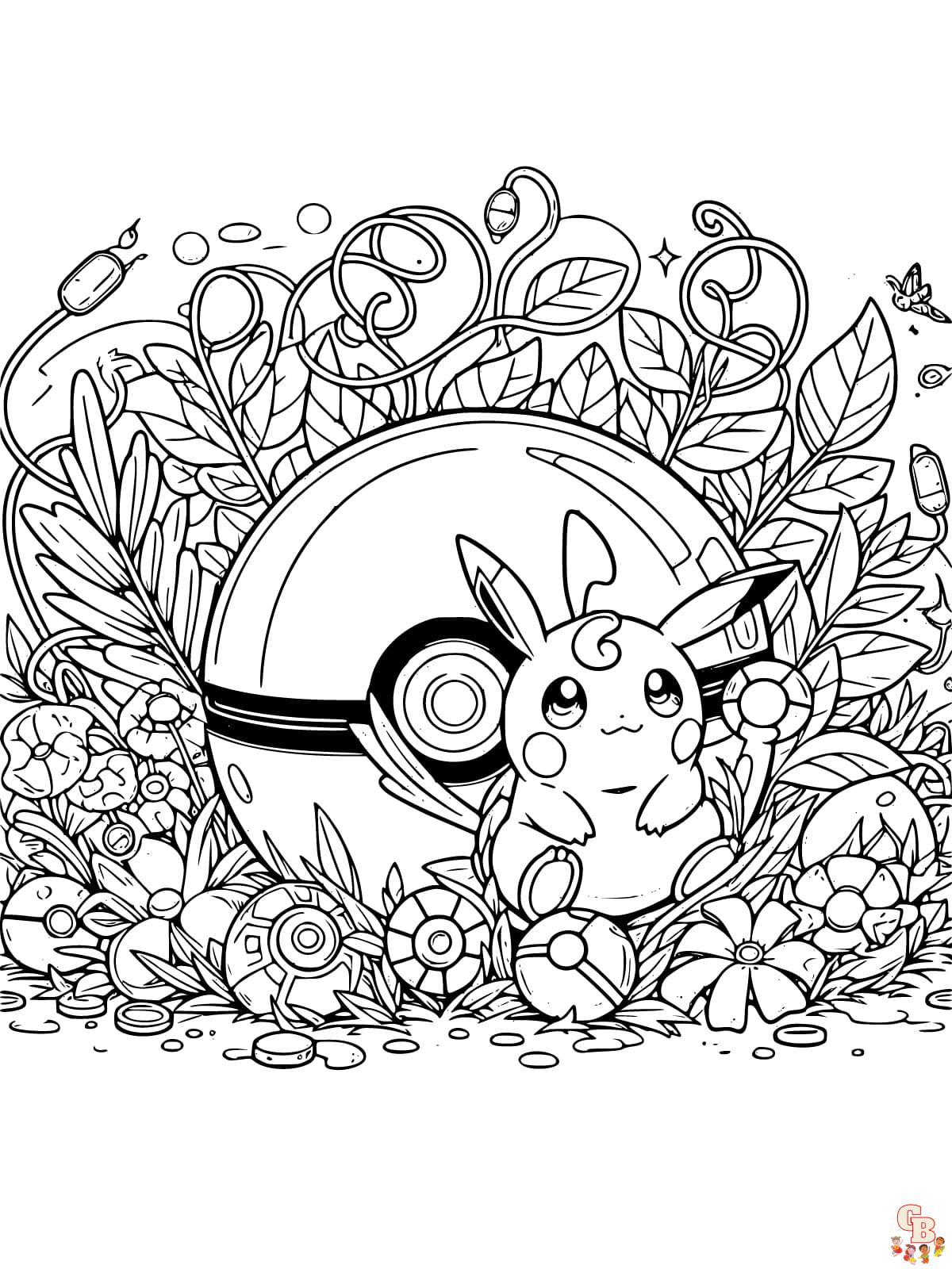 pokemon ball coloring page