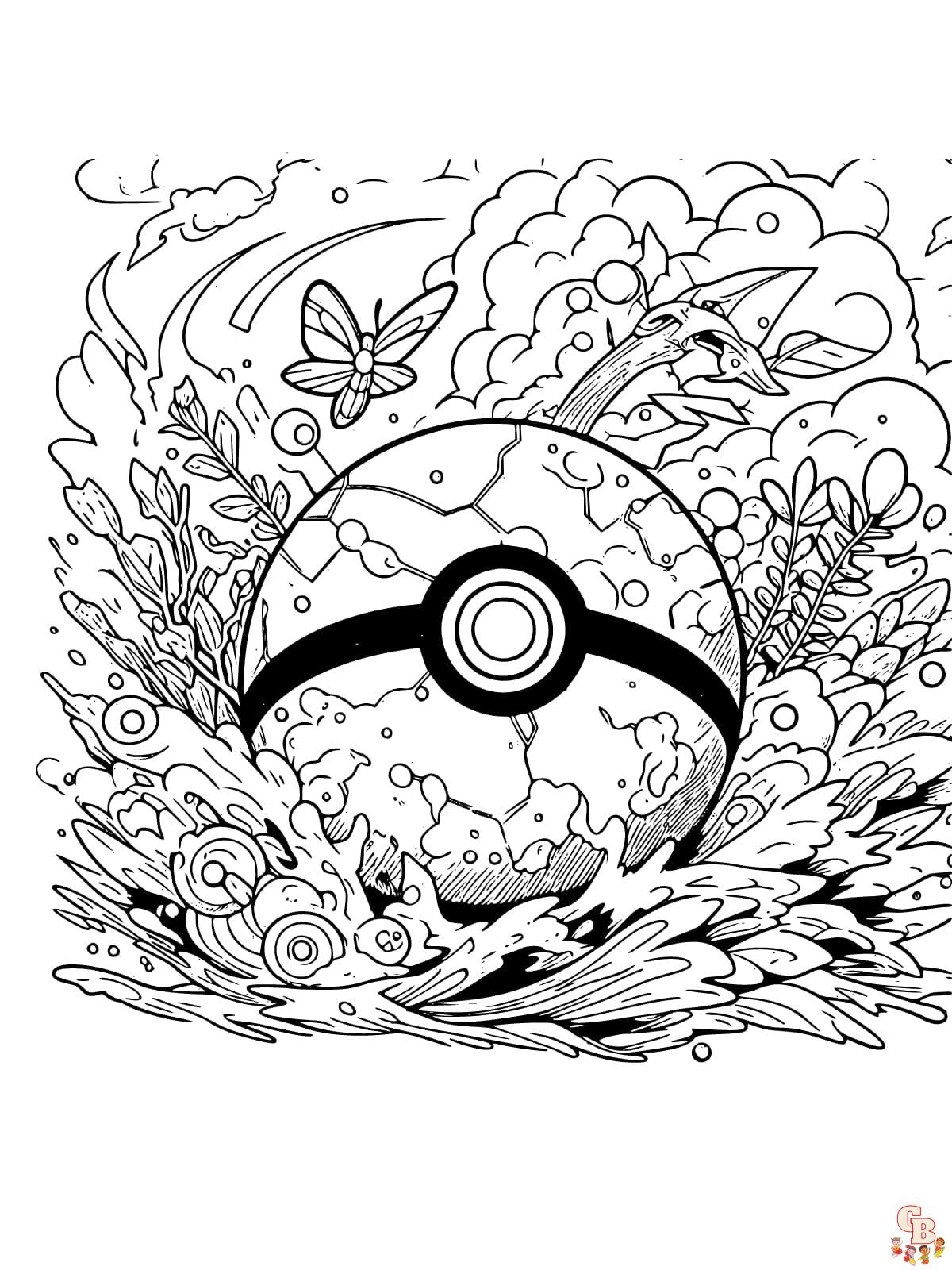 pokemon ball printable coloring pages