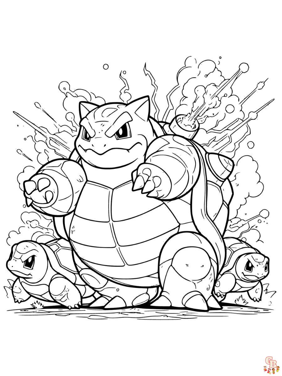 pokemon blastoise coloring pages