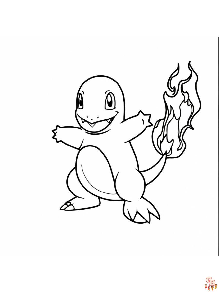 charmander coloring page