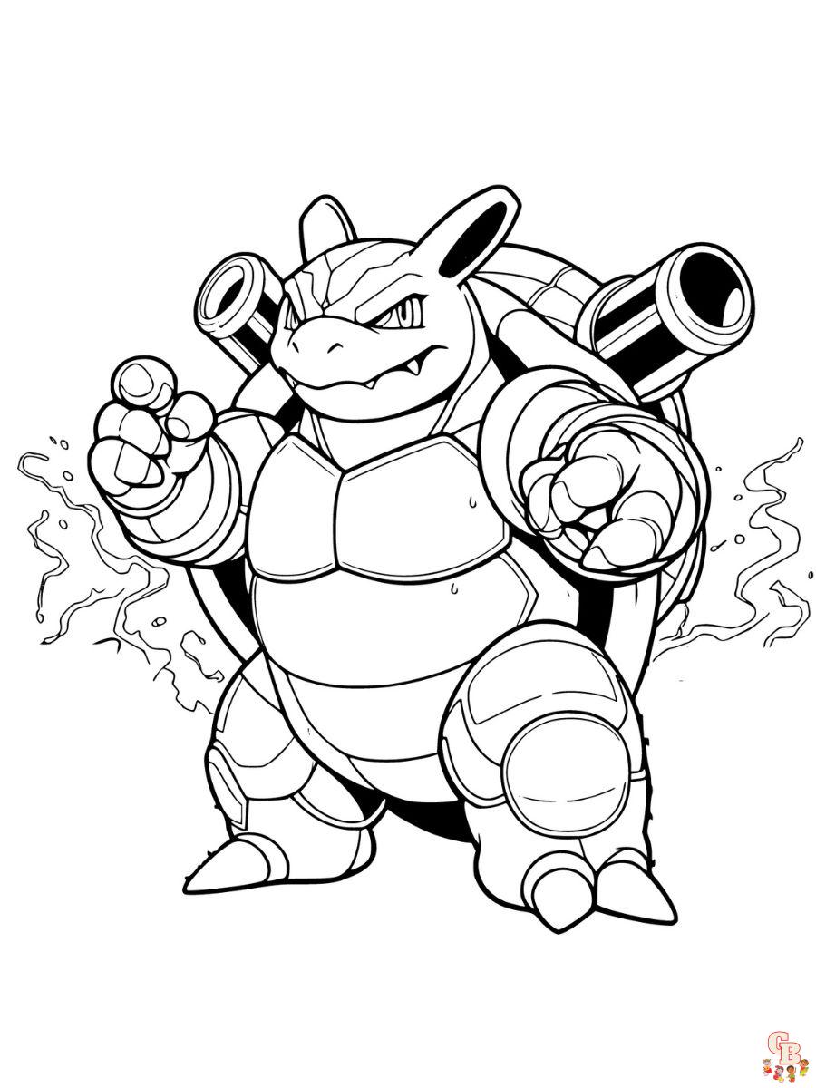 pokemon coloring page blastoise