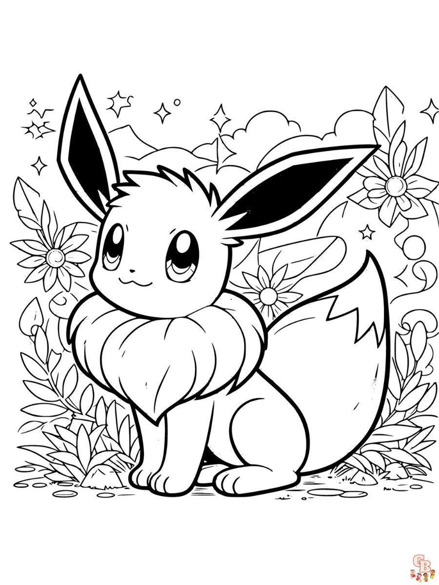 coloring pages of eevee