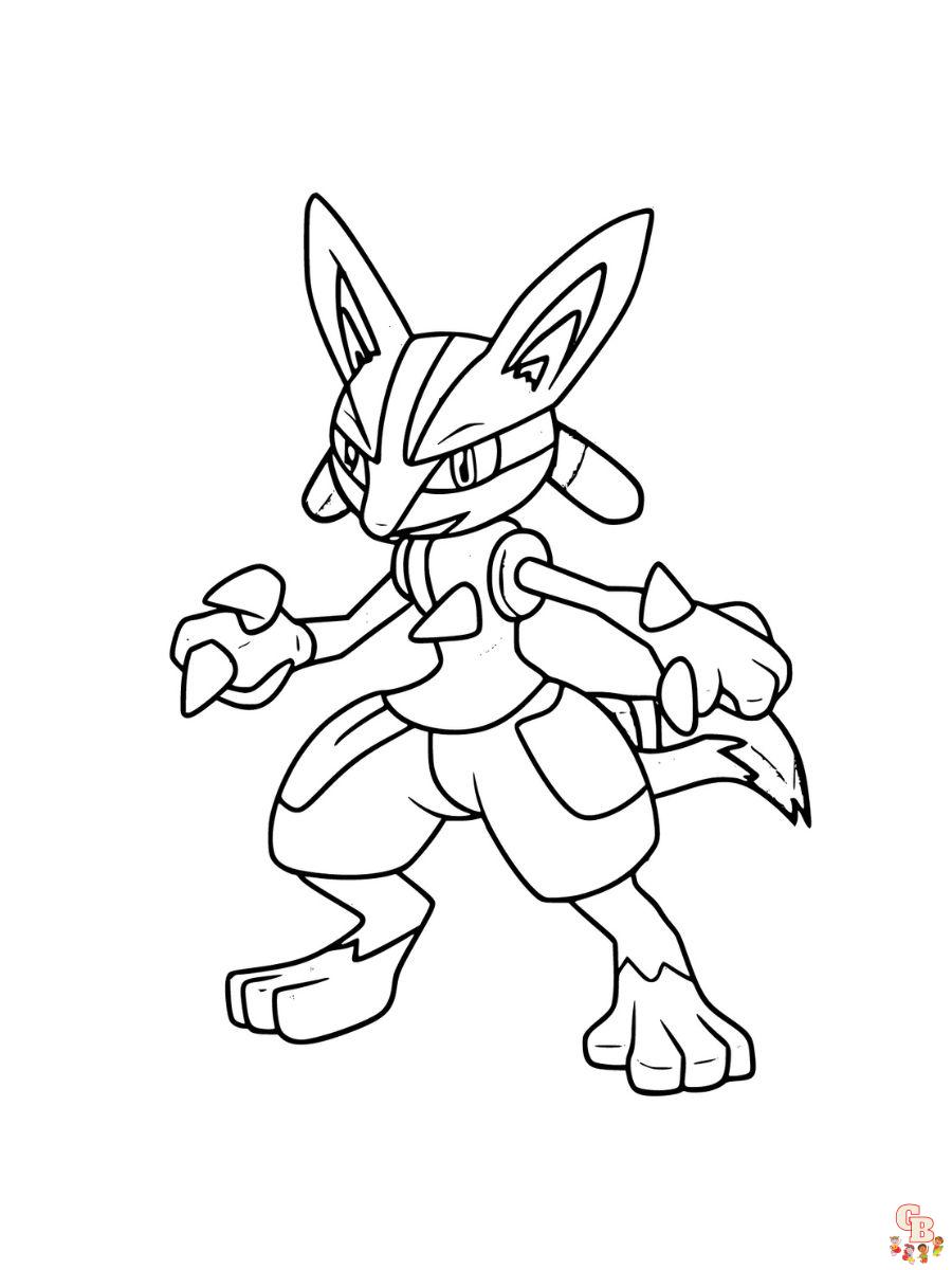 lucario pokemon coloring pages