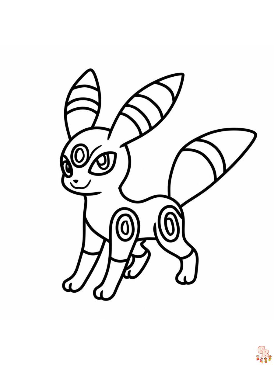 pokemon coloring page umbreon