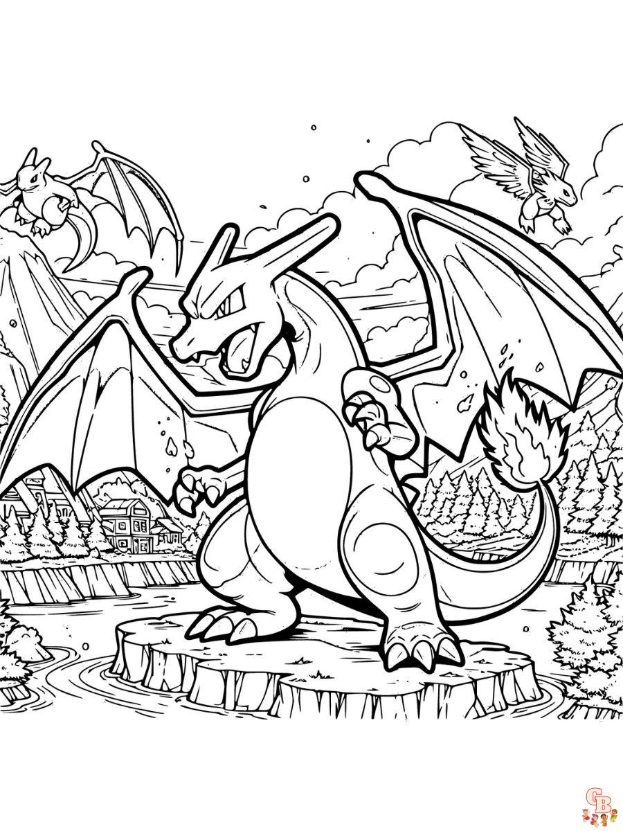 pokemon coloring pages charizard