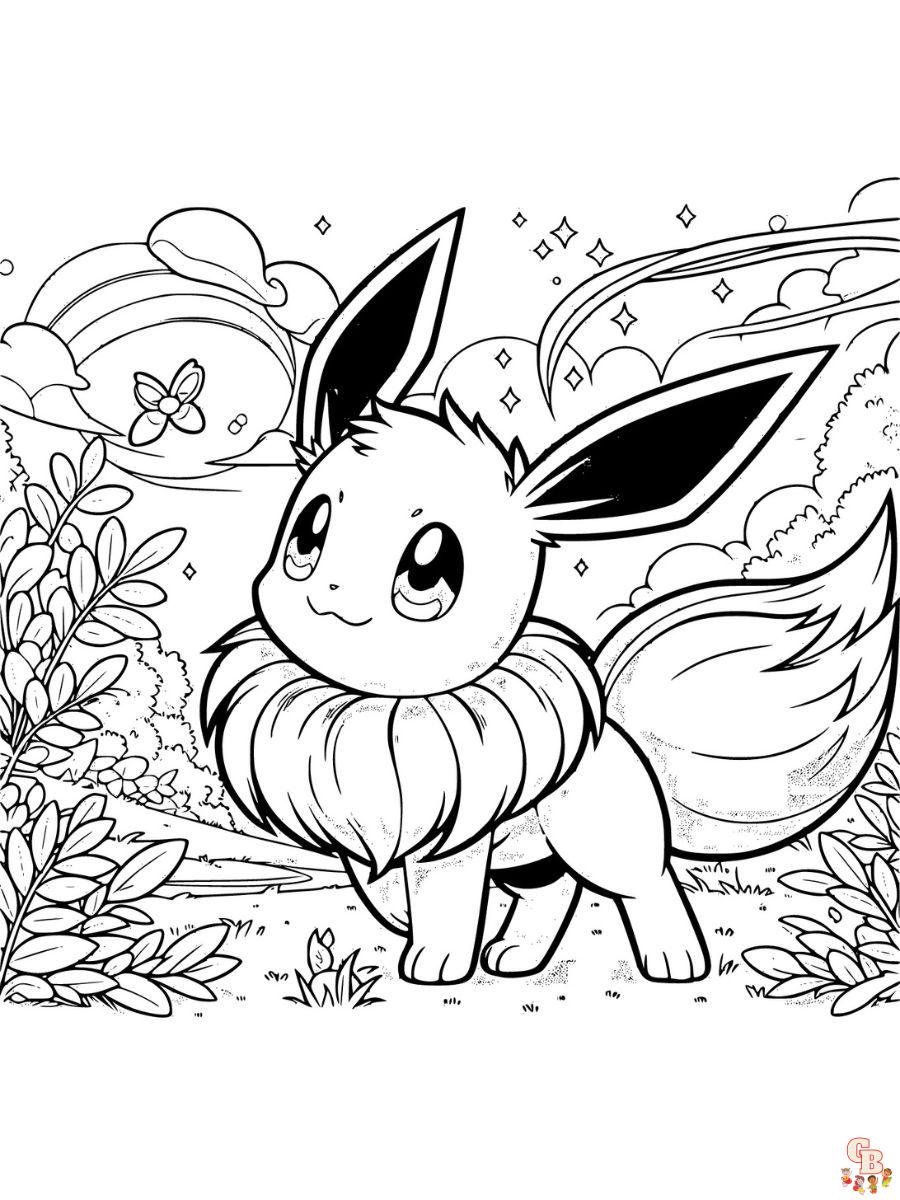 eevee coloring page